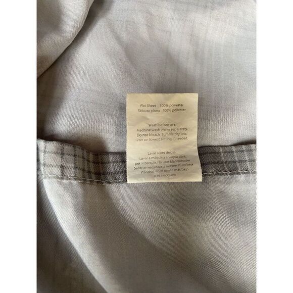 Mainstays Plaid Bed Flat Top Sheet - Picture 3 of 6